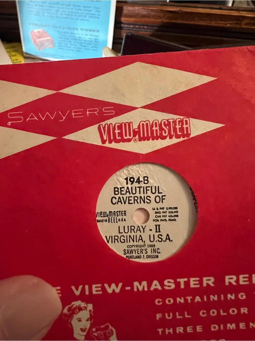 SAWYER'S Vintage View-Master 3-Dimension Viewer Model E with Virginia Reels GUC